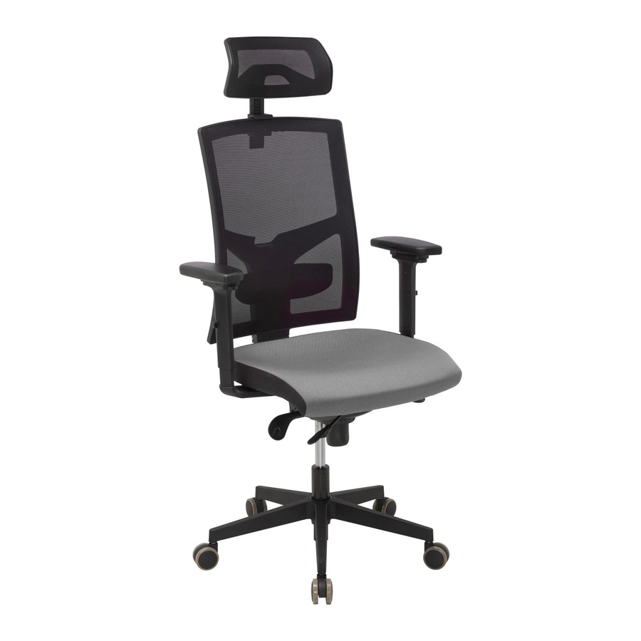 Mömax Chefsessel Boss Executive Chair in Grau/Schwarz mit Kopfstütze und Armlehnen - Bild 2