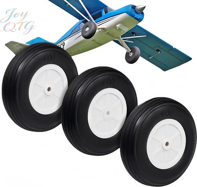 ZTOYL PU-Gummiräder, 2-teiliges Set, Schwarz, für RC-Flugzeugmodelle - Bild 1