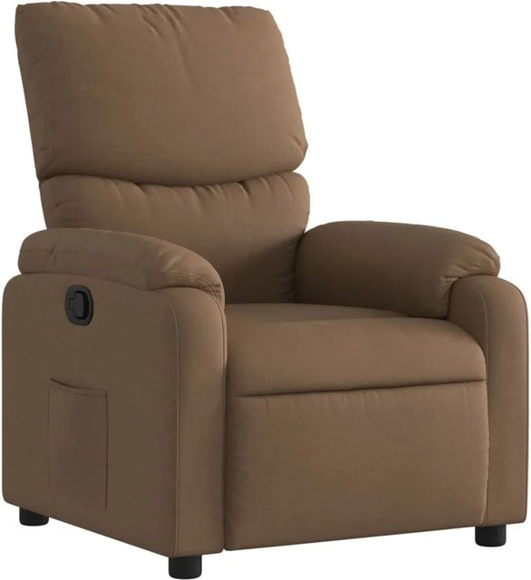 vidaXL Relaxsessel Braun Stoff Modell 60 mit Armlehnen und manueller Hebelfunktion - Bild 1