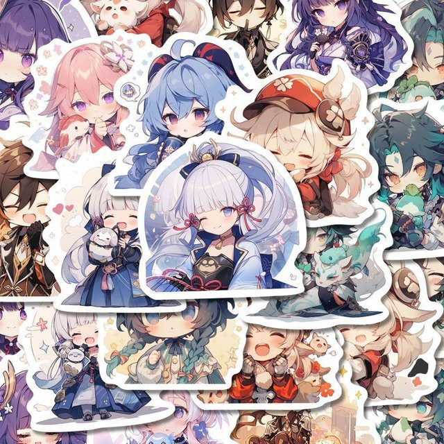 Yiran toy 1 Genshin Impact Anime Sticker 100-teiliges Set - Bild 1