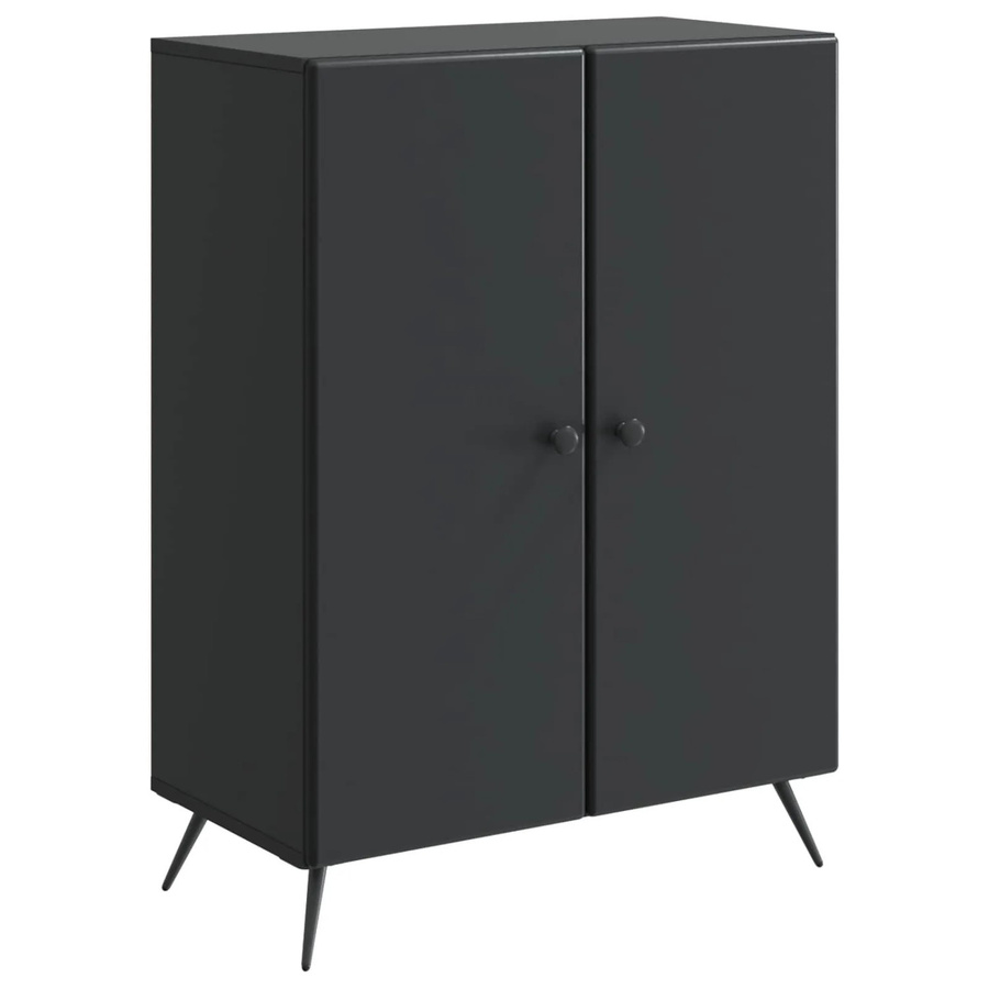 vidaXL Sideboard modern Schwarz B/T/H: 66 x 34,5 x 90 cm - Bild 2