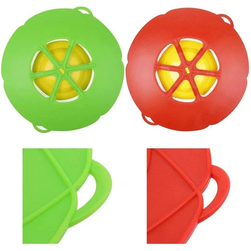 Love Home Garden Silikondeckel in Blumenform als Überlaufstopper und Abdeckung für Topf und Pfanne, Grün - Bild 1