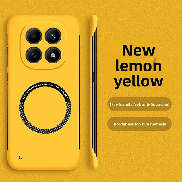 Xiaomi Magnetische Schutzhülle für Redmi Note 15 Pro Plus 5G, Redmi Note 14 Pro Plus 5G und Redmi Note 13 Pro Plus 5G, Ultradünn, Rahmenlos, Matt, Schwarz oder Gelb - Bild 1