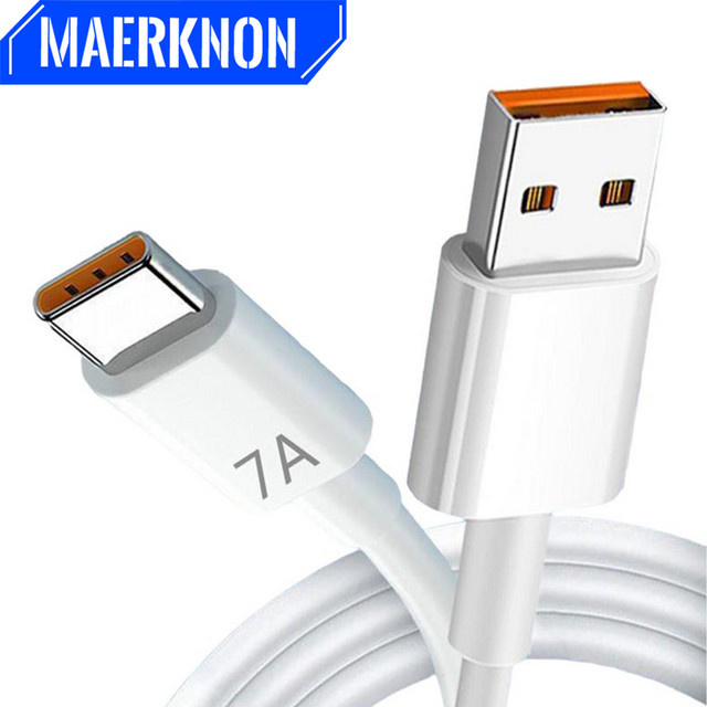 Maerknon USB Typ C Kabel 100 W Schnelles Ladekabel und Datenkabel in Weiß für Xiaomi, Redmi und Samsung - Bild 1