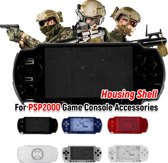 VODOOL Gehäuse-Set für PSP2000 Spielkonsole mit Tasten-Kit in Weiß - Bild 1