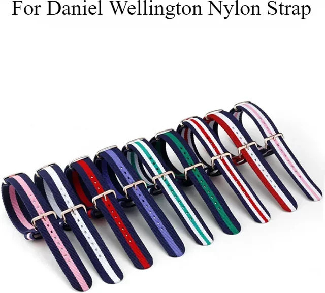 Daniel Wellington Uhrenarmband Nylon, Schwarz, Unisex, 18 20 22mm - Bild 1