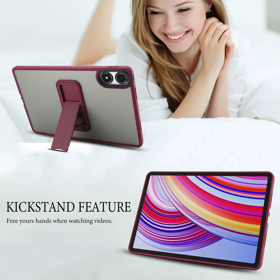 Transparente Schutzhülle für Xiaomi Redmi Pad 2 Pro 12,1 Zoll mit integriertem Schutzständer in Grün - Bild 6