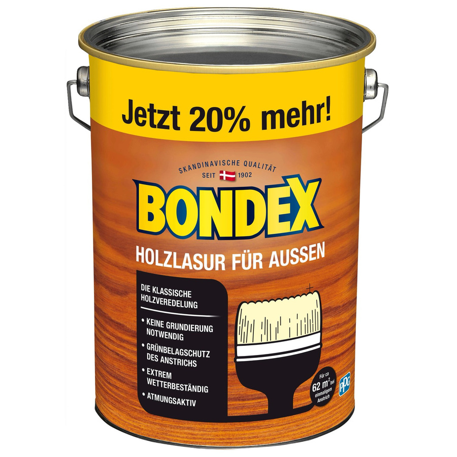 Bondex Holzlasur für Außen Dunkelgrau seidenglänzend 4,8 l - Bild 2