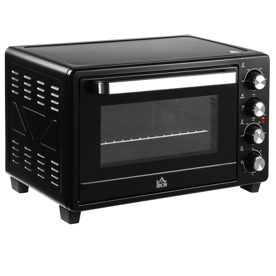 Homcom Mini Elektroofen mit 32l Volumen und 1600W Leistung, schwarz, B/T/H: 52,2 x 38,1 x 33,5 cm - Bild 1