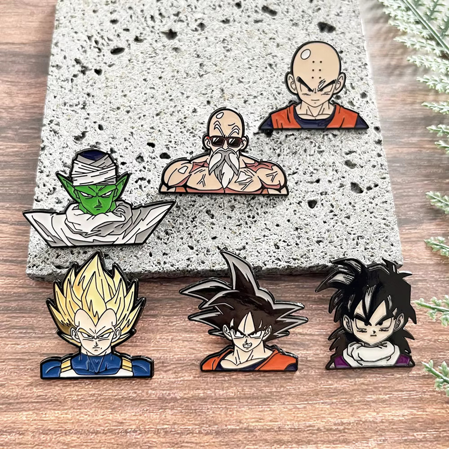 Bandai Dragon Ball Goku Charakter-Emaille-Pins, Metallbroschen, 6-teiliges Set - Bild 6