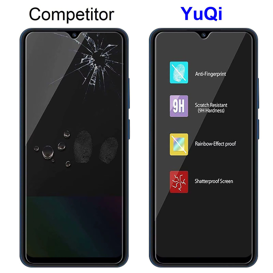 Xiaomi Redmi 12C Displayschutzfolie aus gehärtetem Glas, transparent, HD-Kristall, 9H kratzfest - Bild 4