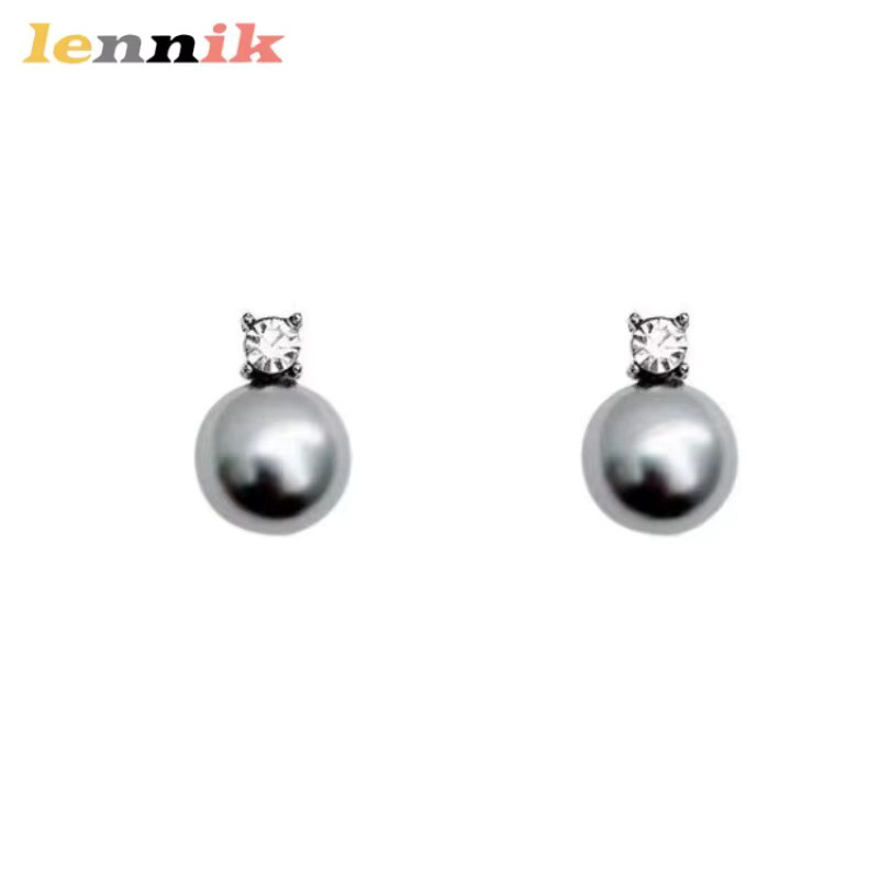LENNIK Ohrstecker 925 Silber, Perle, Zirkonia - Bild 4