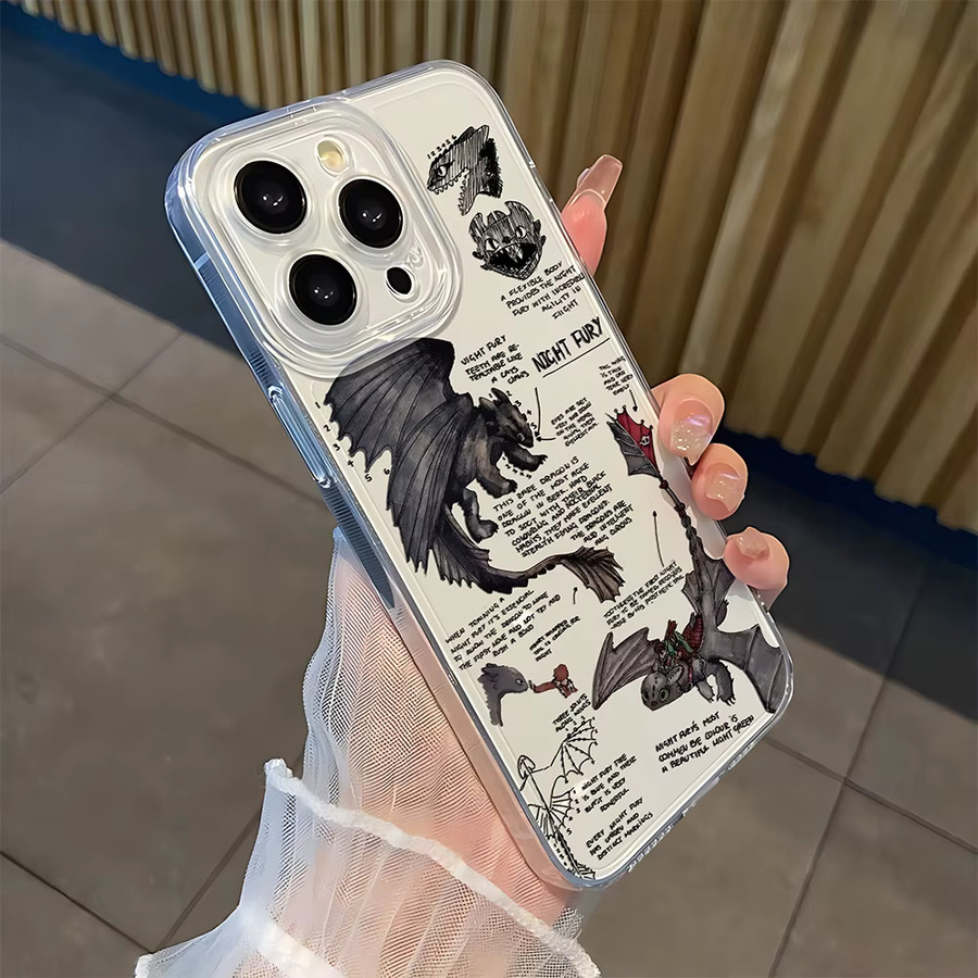 Transparente Handyhülle mit niedlichem Zahnloser Drachen Motiv für Samsung Galaxy S26 S25 S24 S23 S22 S21 S20 Note20 Note10 Plus Ultra Lite Edge 5G - Bild 3