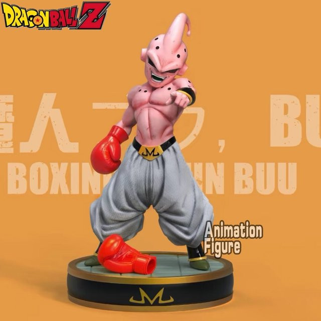Bandai Dragon Ball Z Anime Figur Majin Buu als Boxender Actionfigur aus PVC in Pink, Höhe: 19 cm - Bild 1