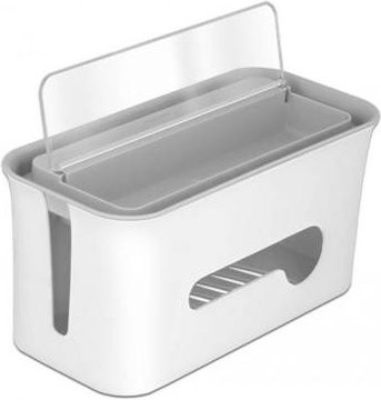 Delock Kabel-Box aus Kunststoff in Grau und Weiß, L x B x H: 28,7 x 13,5 x 13,8 cm - Bild 1