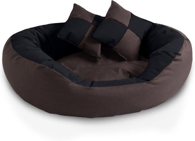 BedDog 4in1 Hundebett SABA großes Hundekörbchen in Braun mit abwischbarem Hundekissen - Bild 1