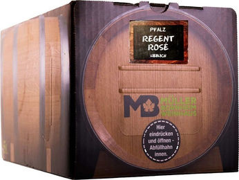 Weinhaus Müller Bornheim Regent Rosé Wein lieblich aus der Pfalz, 5 Liter Bag in Box, 9,5 % vol. - Bild 1