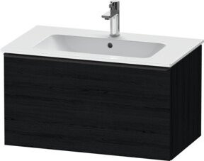 Duravit Waschtischunterschrank D-Neo wandhängend in Schwarz und Weiß mit einer Schublade, B/T/H: 81 x 46,2 x 44 cm - Bild 1