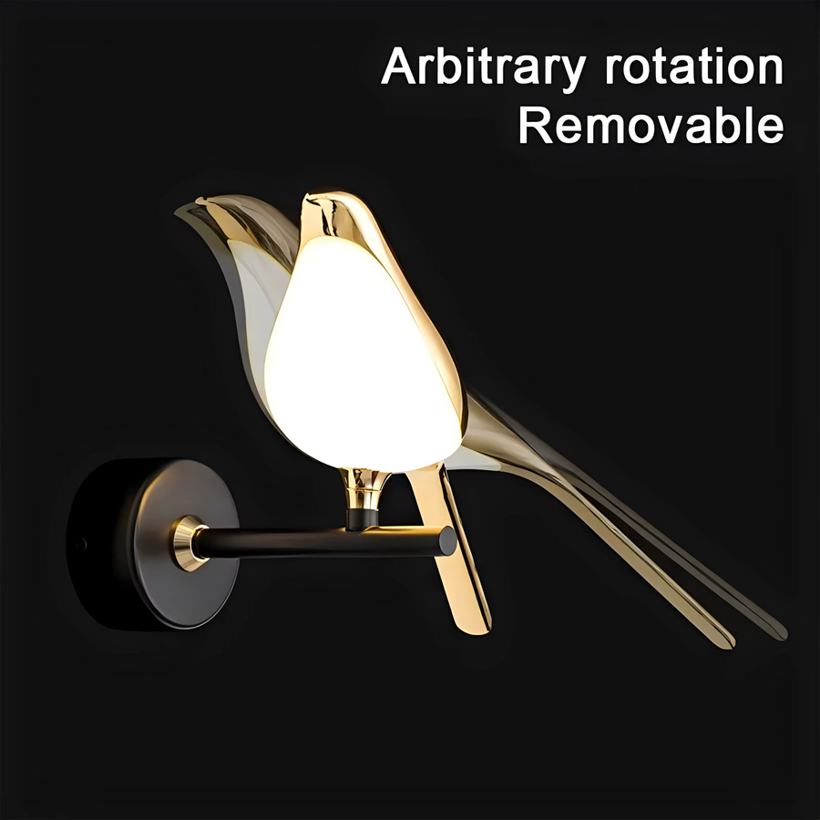 Vikotou Nordic Touch LED Wandleuchte aus Metall mit Schalter für Esszimmer und Küche, drehbar und verstellbar, in Schwarz, Gold oder Weiß - Bild 5