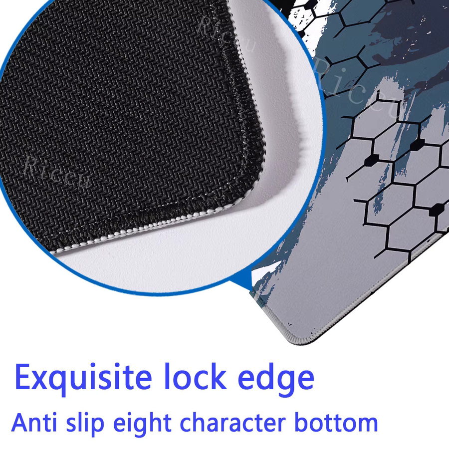 Riccu Mauspad mit geometrischem Sechseck-Design in Multicolour, rutschfeste Schreibtischunterlage für Gaming und Büro - Bild 4