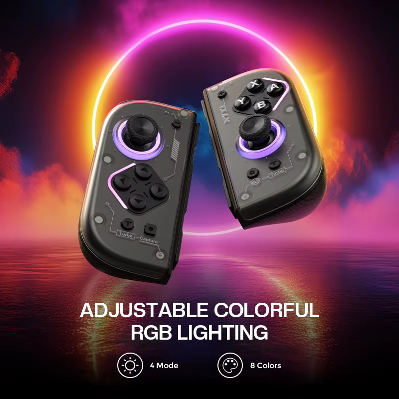 NYXI Hyperion 2 Wireless Game Controller Dual Hall Effect Joycon Gamepad in Schwarz für Nintendo Switch, Switch OLED und Switch Lite - Bild 3