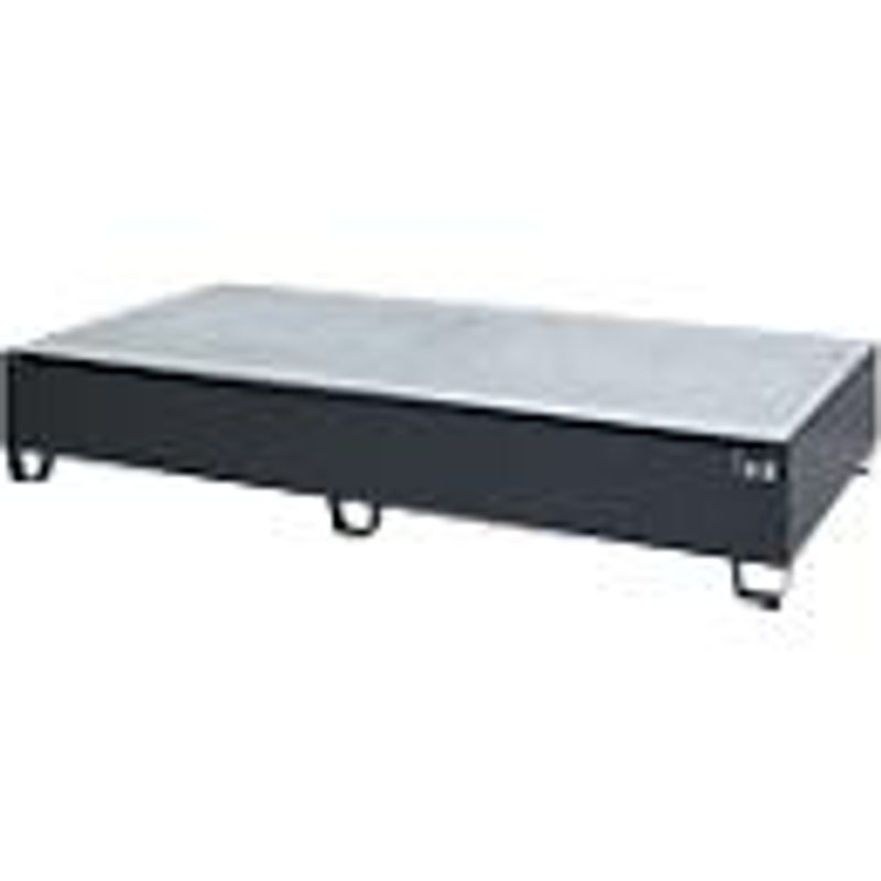 Auffangwanne Schäfer Shop Pure 1000-2 aus Stahl mit verzinktem Gitterrost, anthrazit RAL 7016, unterfahrbar, B: 130,0 cm, T: 265,0 cm, H: 43,5 cm - Bild 3