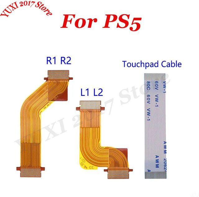 Sony Ersatz-Flexkabel Set für PS5-Controller mit 18-poligem Touchpad-Anschlusskabel und L1R1 L2R2 Button Ribbon Kabel - Bild 1