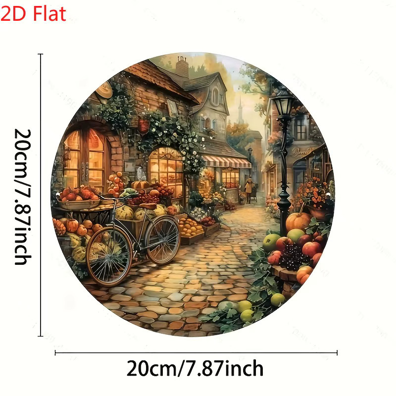 One Slate Lane Good Times Vintage-Wandbehang in Multicolour, B/H: 20,32 x 20,32 cm, abstrakter bemalter Stil - Bild 3