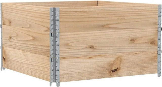 vidaXL Pflanzkasten aus Massivholz Kiefer in Braun, B/T/H: 100 x 100 x 60,5 cm - Bild 1