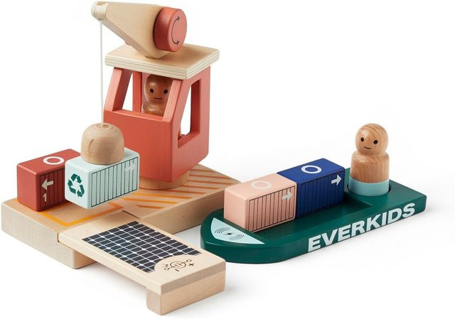Kids Concept Aiden Kinder Containerhafen, Holz, ab 2 Jahren - Bild 1