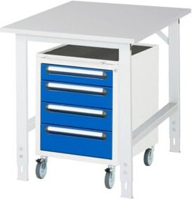 Rau Arbeitstisch Tom KM10 höhenverstellbar, B: 75 cm, T: 100 cm, H: 76-108 cm - Bild 1