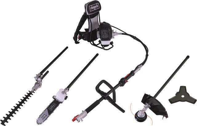 Scheppach 4in1 Multigartengerät MFH5300-4BP mit gepolstertem Rucksack - Bild 1