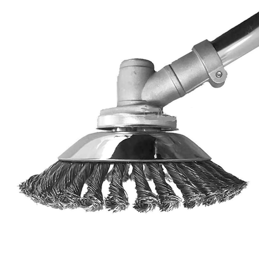 8 Zoll Stahldraht-Unkrautbürstenrad für Rasentrimmer und Freischneider in Silber mit 25,4 mm Bohrung zur Unkrautbekämpfung und Rostentfernung - Bild 6