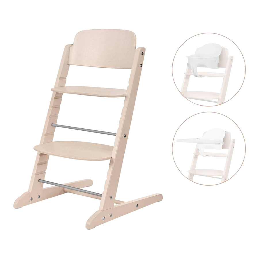 Cybex Gold Treppenhochstuhl IRIS 3-in-1 Set in Beige und Weiß mit Buchenholz und Liegefunktion - Bild 2