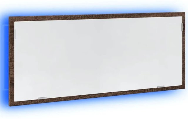 vidaXL LED-Badspiegel in Braun Eichen-Optik aus Holzwerkstoff und Glas, B/H/T: 100 x 37 x 8,5 cm - Bild 1