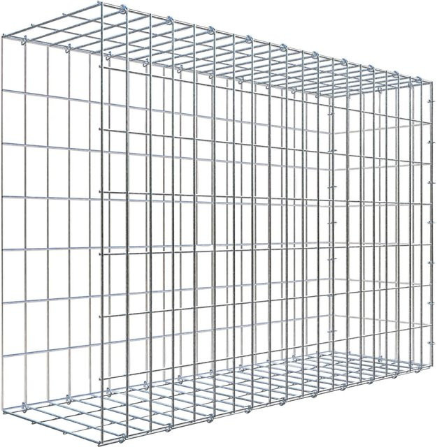 Gabiona C-Ring Anbaukorb Typ 2 in Silbergrau, Maschenweite 5 x 10 cm, B/T/H: 70 x 100 x 30 cm - Bild 1