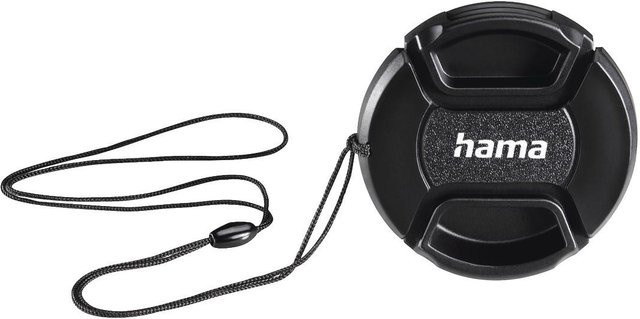 Hama Objektivdeckel Smart-Snap mit Halter, Schwarz, Durchmesser: 58 mm - Bild 1