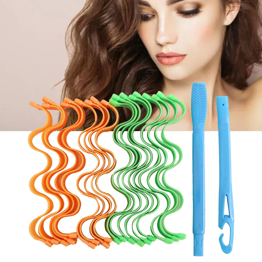 Spiral Curls Styling Kit DIY Kunststoff Haar Spiral Curl Styling Roller für Frauen Mädchen - Bild 2