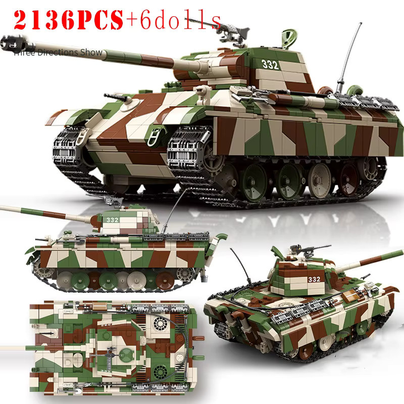 Pather Panzerkampfwagen V Panther Ausfuhrversion GSd.Kfz.171 Bausteine Set - Bild 2