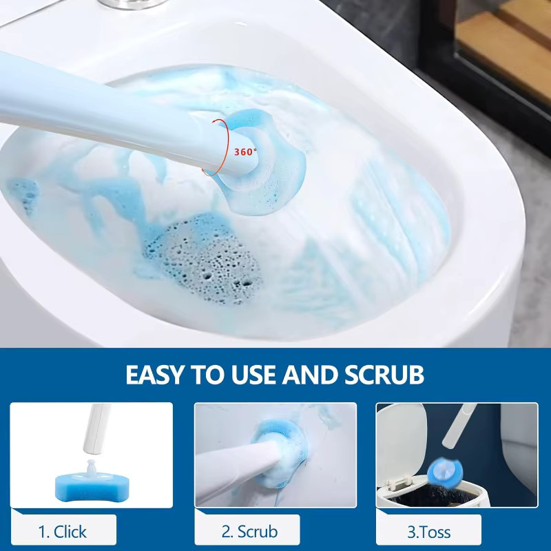 INMAICH 24er Set Einweg WC-Pinselköpfe zum Nachfüllen, gelb, WC-Schüssel Reiniger und Schrubb-Pads für die Badezimmerreinigung - Bild 3