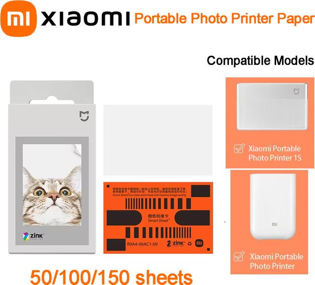 Xiaomi ZINK Selbstklebendes Fotopapier für 3-Zoll Mini-Taschendrucker in Weiß - Bild 1