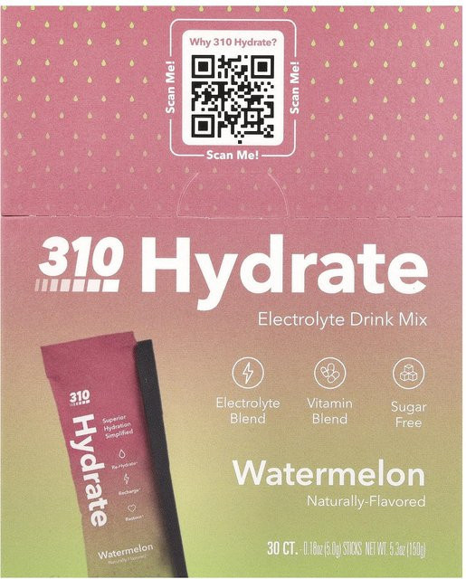 310 Nutrition, 310 Hydrate, Getränkepulver, Wassermelone, 30 x 5 g - Bild 1