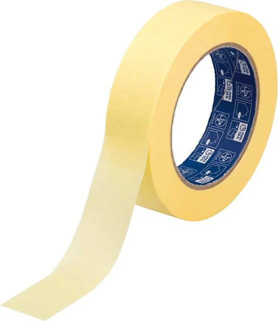 LUX-TOOLS Flachkrepp Klebeband in Gelb, Breite: 30 mm, Länge: 50 m - Bild 1