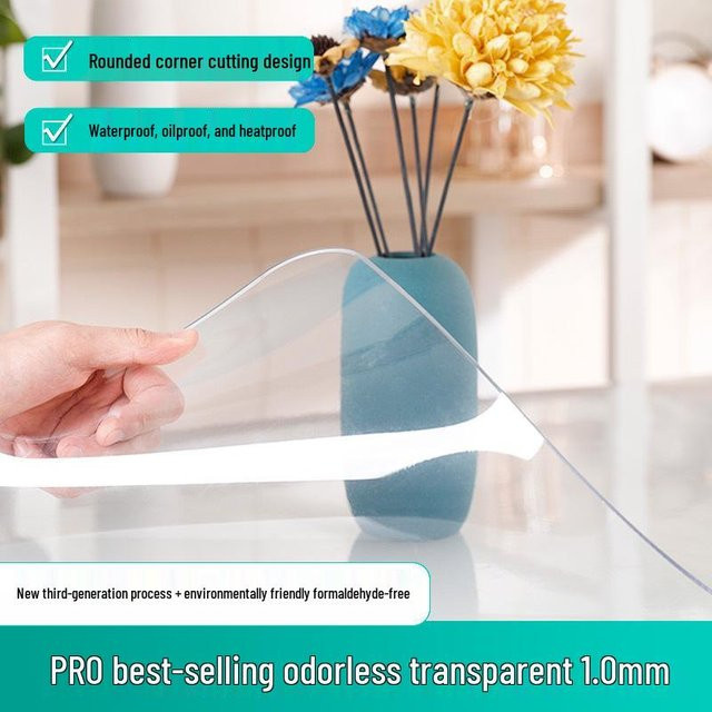 HomeHarmony Transparente PVC Schutzmatte für Waschmaschine und Kühlschrank, wasserdicht und staubdicht, B/T: 40 x 40 cm - Bild 1
