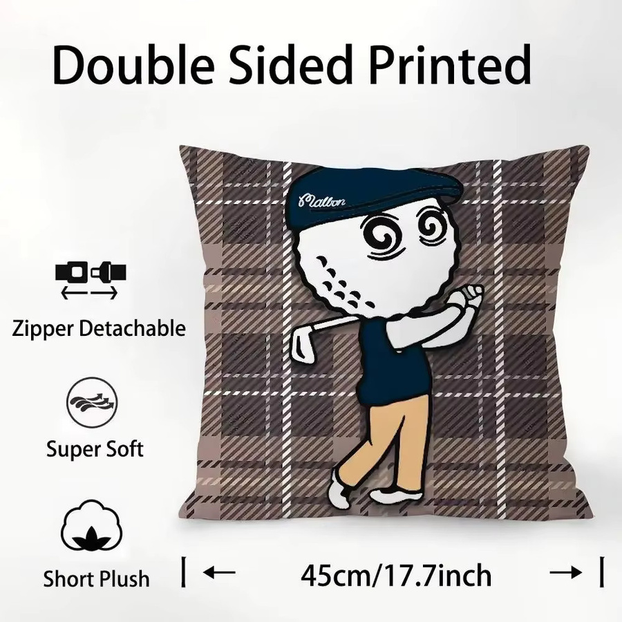 Malbones Golf Kissenbezug quadratisch mit doppelseitigem Druck für Sofa und Schlafzimmer - Bild 5