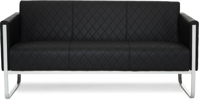 hjh OFFICE Lounge Sofa ARUBA STEP mit Armlehnen aus Kunstleder - Bild 1