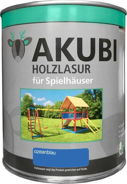 Karibu Holzlasur für Spielhäuser in Ozeanblau, 750 ml - Bild 1