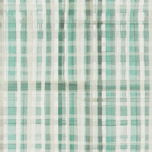 PROFHOME Grafik Tapete Kariert Modern Matt in Creme Türkis Oliv Grau, B x H: 0,53 m x 10,05 m - Bild 1