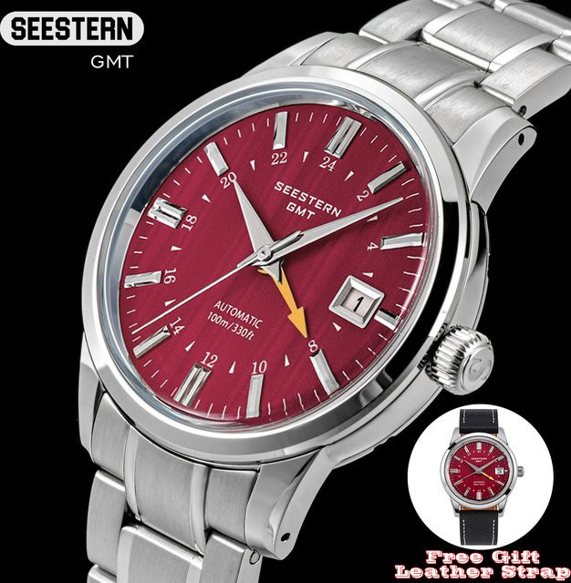 SEESTERN Armbanduhr, Automatik, GMT, Edelstahl, Saphirglas, Herren - Bild 1