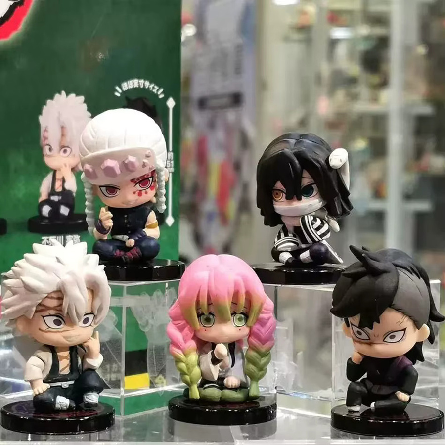 Bandai Demon Slayer Q-Version Sitzende Geisterpuppen Figuren-Spielzeug, Set / Bundle - Bild 4